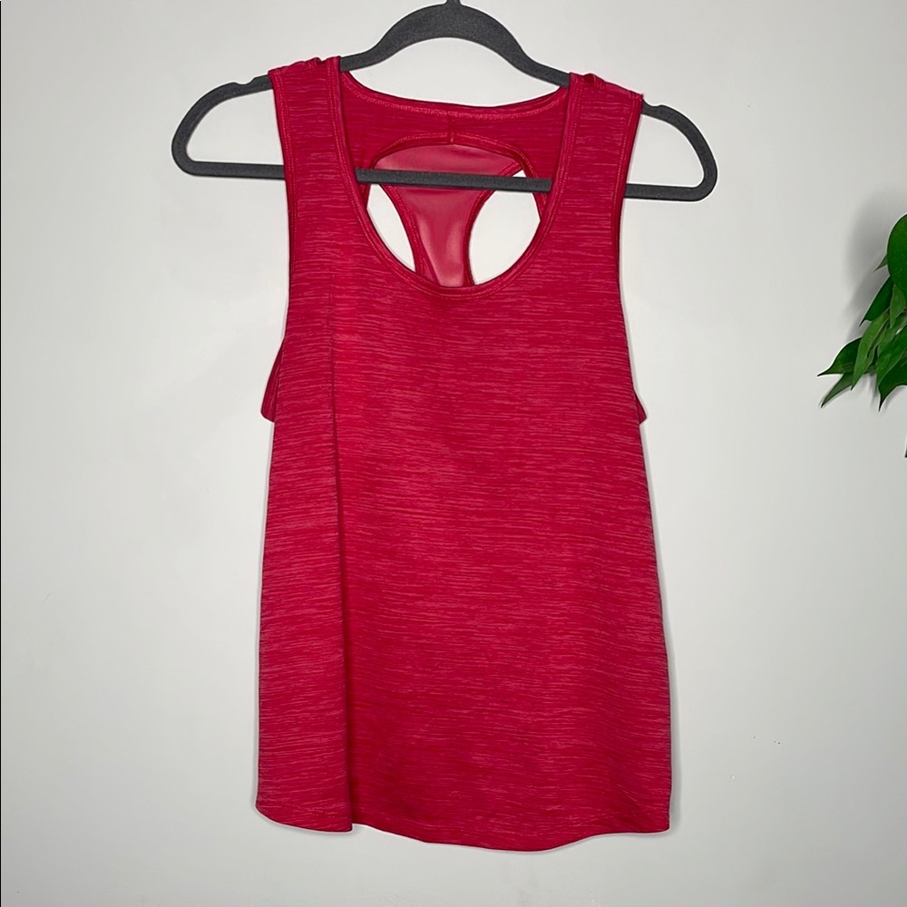 ACX Red Sleeveless Tank Top with Cut Out Design